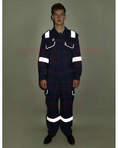 CLUB TWENTY ONE Inherent Fire Resistant Aramid 93/5/2 Premium IFR Coverall Suit for Men, Workwear FR Suit (Size - Large) Color - Royal Blue 5