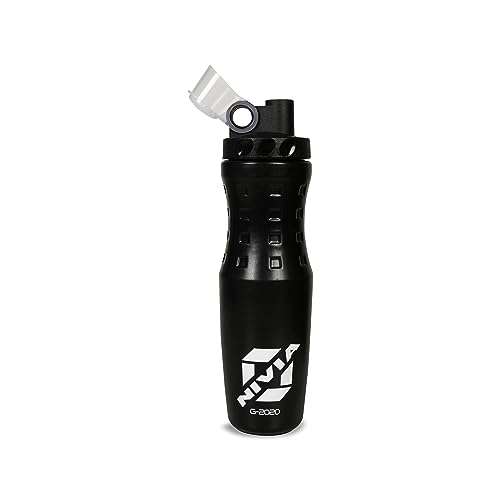 Nivia G 20-20 Sippers Water Bottles for Sports/Outdoors, Cycling Gym & Running Bottles for, Training, Exercise & Fitness, Light Weight, & Leakproof With Quick-Grip (740 ml, Pack of 1, Plastic, Black) 3