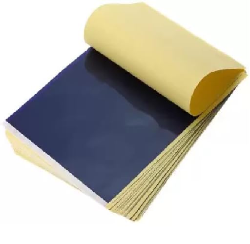 100 Sheets Stencil Paper for Tattooing, Easy Transfer, Certified Vegan, with Vegetable Wax & High-Visibility Purple Dye 1