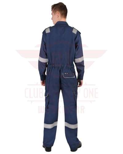 CLUB TWENTY ONE Inherent Fire Resistant Aramid 93/5/2 Premium IFR Coverall Suit for Men, Workwear FR Suit (Size - Large) Color - Royal Blue 2