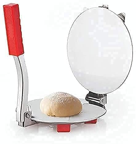 Alpenika Stainless Steel Puri Maker New Press Machine for Home and Kitchen for Making Papad khakhra poori roti and Many More Manual Hand Press with Handle (ROTI/PURI MAKER) 1