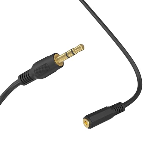 Cmple - Headphone Extension Cable 6 Inches 3.5mm AUX Extension Cord Male to Female Stereo Audio Adapter Cable, 1/8 TRS Aux Extender Cable - Black 4