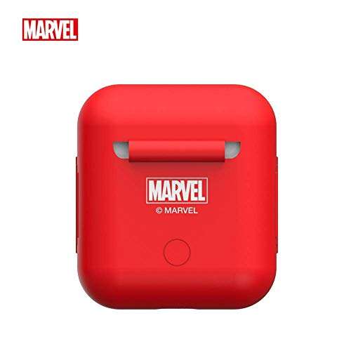 TinPlanet Marvel Avengers Series Protective Silicone Case Compatible with Apple Airpods 1 & AirPods 2 [Front LED Not Visible], Iron Man (Red) 2