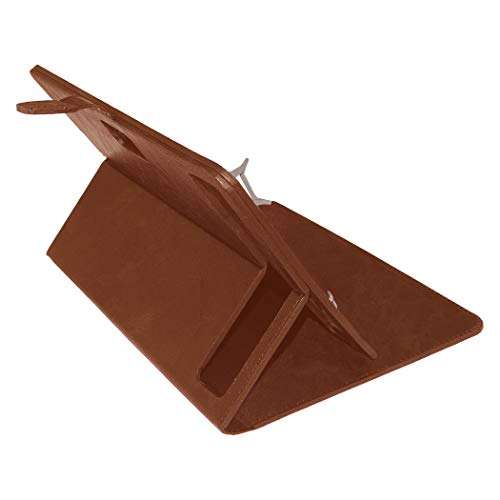 Acm Multi Protective Leather Flip Case with Viewing Stand Compatible with Lenovo Ideapad A1000 Tablet Front & Back Cover Golden Brown 3