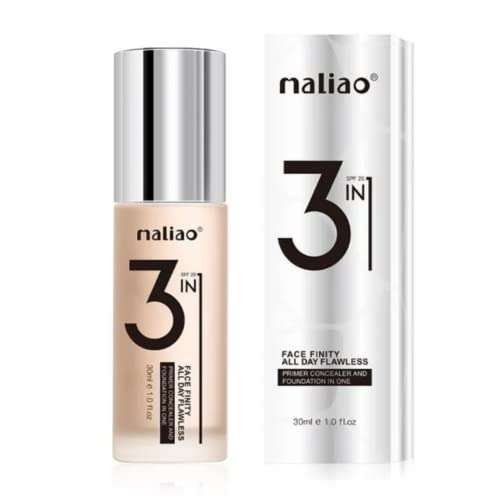 Maliao 3 IN 1 Face Finity All Day Flawless Primer Concealer And Foundation (Shade 04) 1
