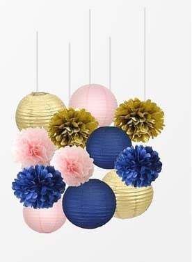 Theme My Party Combo Kit -"Butterfly & Fairies" Decoration Kit With Backdrop ,Balloons And Pom Pom /Lanterns" (6ft X 4ft) 5