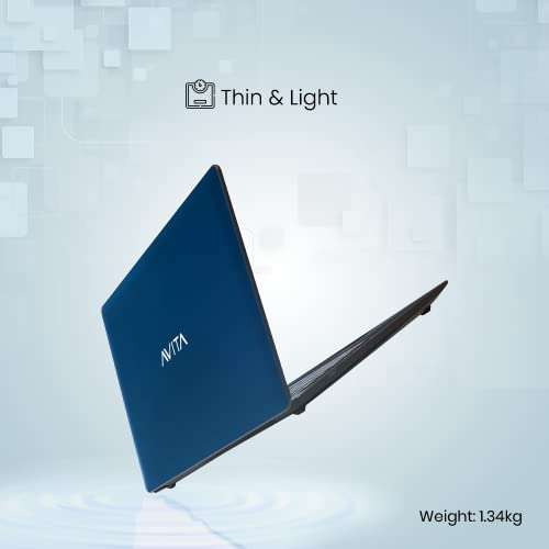 AVITA PURA E14 NS14A6ING431- WBA 14 Inches Thin and Light Laptop AMD Radeon R4 (APU Dual Core A6/4GB/128GB SSD /Windows 10 Home) 1.34 kg, Water Blue 2