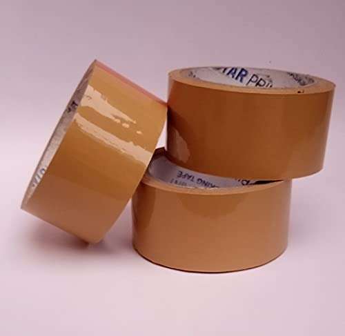 Rudra Packing Brown Tape 2 Inch - 48 MM X 45 Meter Brown (Pack of 3) Carton Packing High Strength Tape 1
