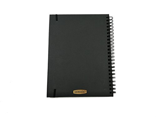 Derwent Black Book Hard Back Sketch Book with Black Paper (A4 Portrait) 4