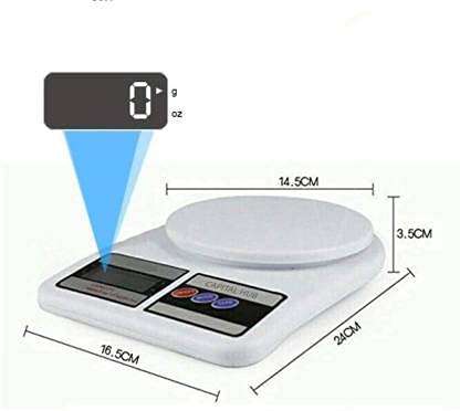 Firevally Weighing Scale Multipurpose Portable Electronic Digital Kitchen Weight Machine with Backlight Display (10 Kg Capacity) 4