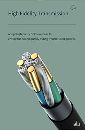 keephifi HZSOUND Bell Rhyme Earphone, 15mm Driver Unit Earbuds for Clear Sound, witht high Purity OFC Cable Headset, HiFi Bass Noise-Isolating Headphone for Music,Game,Sport (no mic)… 3