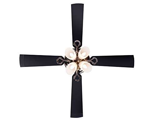Usha Fontana Lotus 1230mm Ceiling Fan with Decorative Lights (Black Chrome) 4