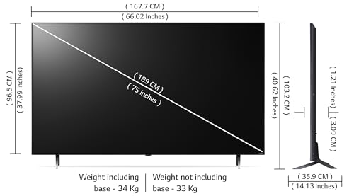 LG 189 cm (75 inches) 4K Ultra HD Smart QNED TV 75QNED80SRA (Ashed Blue) 6