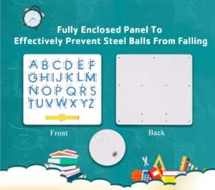 KASBA Magnetic Drawing Board, Magnetic Alphabet Letter Tracing Board- Educational ABC Letters Read Write Learn Preschool Gift Made in India-Upper case 5