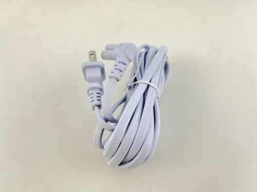 OMNIHIL [UL Listed] Extra Long White 10FT L-Shaped C7 Power Cord Replacement for Datamax O'Neil Apex 3 78828S1-3 Thermal Printer 5