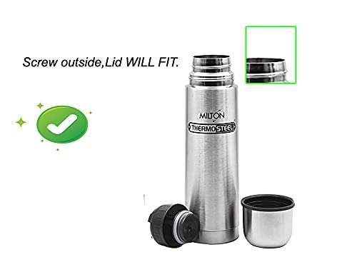 Dharam Paul Traders ® Original lid for Milton Hot and cold flask FLIP LID, 350 ML and 500ML .,BLACK, ONLY INNER LID. 4
