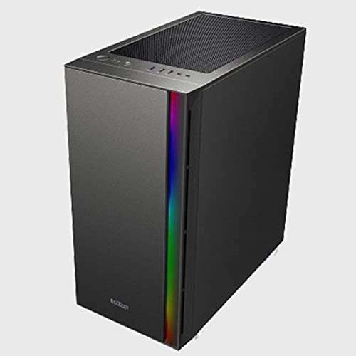 PCCOOLER Platinum LM300 ARGB M-ATX Mid-Tower Gaming Cabinet with Tempered Glass Side Panel, ARGB Light Strip and Dust Filters - Metallic Grey 3