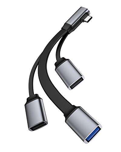 Hagibis USB-C Hub, Type-C Cable OTG Adapter with USB 3.0, USB 2.0, USB C Portable Extension Cable for MacBook Pro, iPad Pro, ChromeBook, XPS, Samsung Galaxy S10/S9, Surface (USB x 3) 1