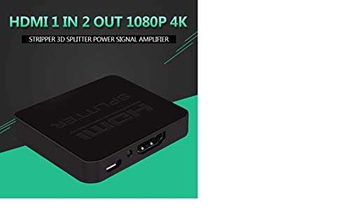 Tobo 4K 2K HDMI Splitter 1 x 2, 1 Input 2 Output HDMI Amplifier Switcher Box Hub Support 4KX2K 3D 2160p 1080p with USB Power Cable - TD-442H 5