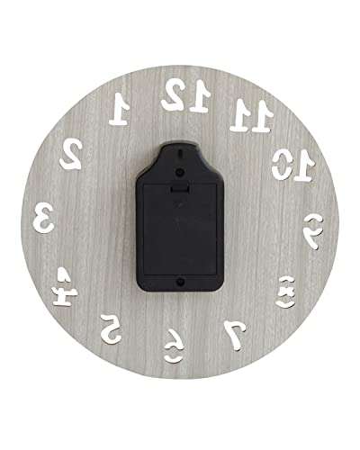 Mishrit 12 Inches Round Wooden Wall Clock Battery Operated,Wood Pointer & No Glass Cover ( by Mishrit ) Clock 174 4