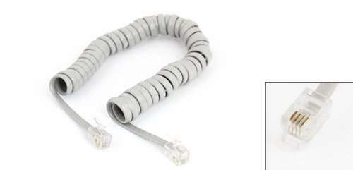 Anav Telephone Coil Cord for Basic Telephones (White ) Standard Length 2