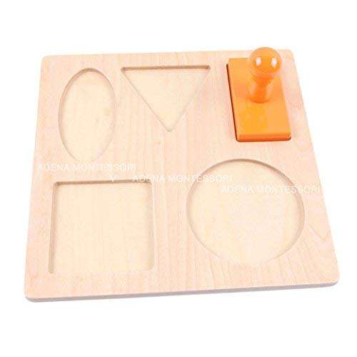 Shape Puzzles Adena Motessori 5-Shape Preschool Equipment Early Development Baby Toy 5
