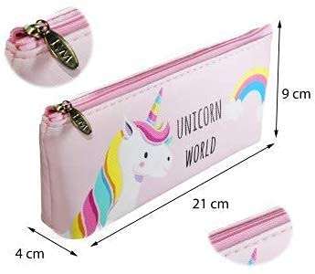 ShubhKraft Return Gifts in Bulk Unicorn Soft School Supply Multipurpose Zipper Pouch Water Resistantorganizer Handy Stationary Pouch/Makeup Kit/Cosmetic Pouch Stationery Pouch for Girls (Pack of 15) 3