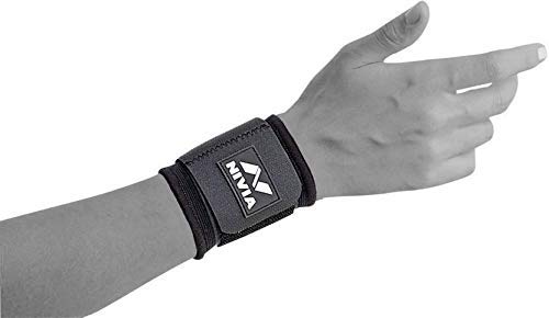 Nivia Neoprene Wrist Support, Pack Of 2 (Black) Adjustable Knee Support (Black) 4