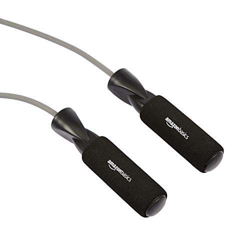 amazon basics Polyvinyl Chloride, Polypropylene Standard Jump Rope, Grey 2