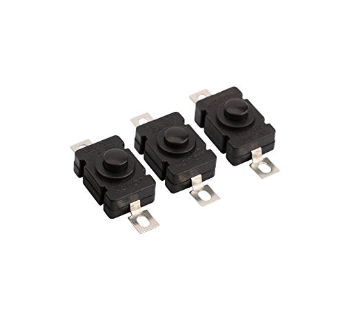 ERH India (Pack of 20) Self Locking Push ON Push Off Switch, DC 260V 1.5 A Tactile Tact Switch 2 Pin On Off Push Button Switch for DIY Electronic Projects 6