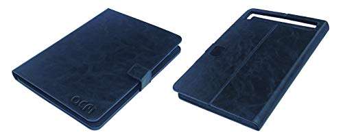 Acm Multi Protective Leather Flip Case with Viewing Stand Compatible with Vizio Vz K01 Tablet Front & Back Cover Royal Black 5