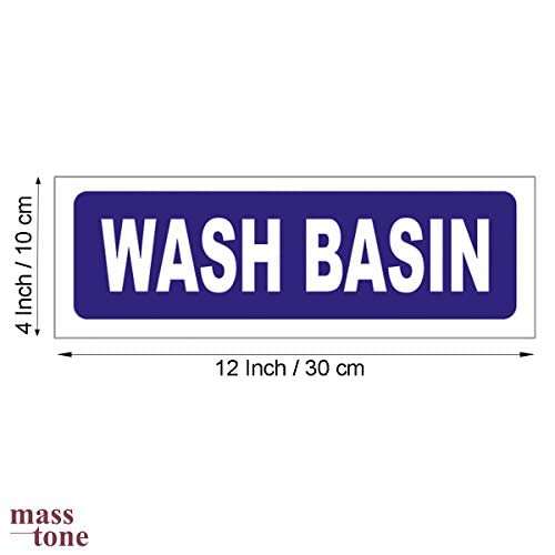 Masstone Wash Basin Sign Board | Sign Board (4x12 Inch) | Sign Board for Office | Emergency Sign | Hand Wash Sign Board | Wash Basin Stickers | Wash Basin Sign Board for Industry, Public Places 2