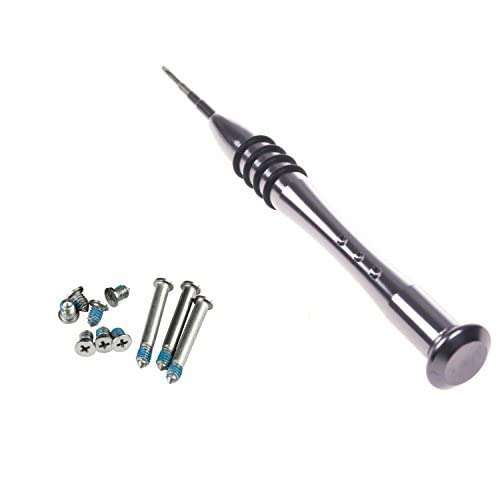 Whizzotech Repair Replacement Screws for Unibody Apple MacBook Pro A1278 A1286 13" 15" 17" Bottom Case + 1 Piece 4 Point Pentalobe Screwdriver Cross 1