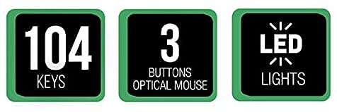 SOUNDLOGIC XT Light-UP Four-in-One Gaming Combo Kit with Gaming Keyboard, Gaming Mouse, Mouse Pad, and Gaming Headphones. 6