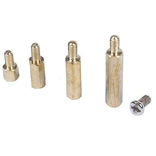Ubersweet® Imported M3 Male-Female Hex Brass Standoff Bolt Screw Nut Motherboard Assortment Kit U7S7_49115 5