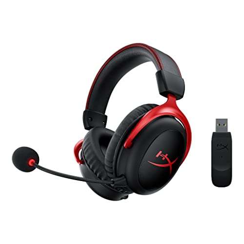HyperX Cloud II Wireless - Gaming Headset for PC, PS5, PS4, Long Lasting Battery Up to 30 Hours, DTS Headphone:X Spatial Audio, Memory Foam, Detachable Noise Cancelling Microphone with Mic Monitoring 2