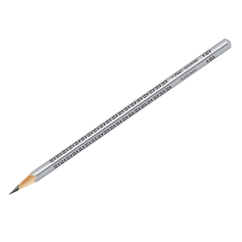 FLAIR Creative Series Booster 2B Extra Dark Graphite Triangular Pencil | Sharpener & Eraser Included in the Box | Pack Of 20 Pencils 5