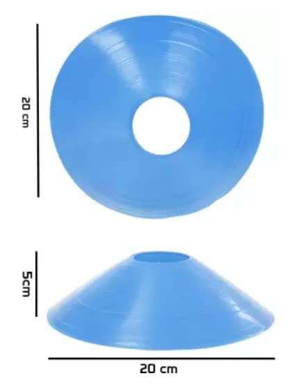 AS Plastic Space Marker Agility Soccer Cones for Training, Football, Kids, Sports, Field Cone Markers, Cones for Football with Stand - 2 Inch Space Marker Cones (Multicolor) (20) 4