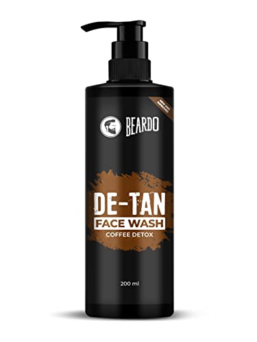 BEARDO DeTan Face Wash for Men, 200ml | Coffee Facewash, Aloe Vera, Vitamin E | Helps to Reduce Tan | Exfoliates & Hydrates for Smooth & Oil Free Skin 1