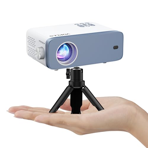 Mini Projector, VOPLLS 1080P Full HD Supported Video Projector, Portable Outdoor Home Theater Movie Projector, 50% Zoom, Compatible with HDMI, USB, AV, Smartphone/Tablet/Laptop (Small Projector) 1