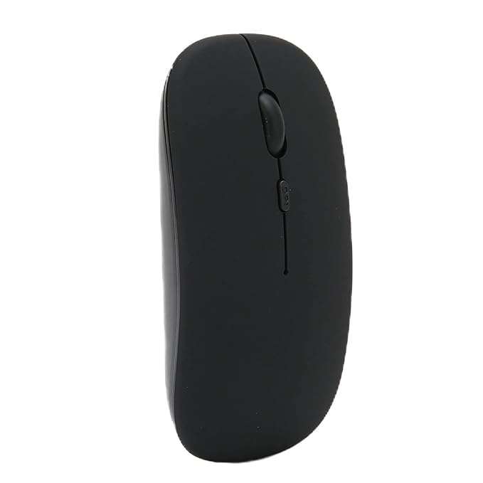 Bluetooth Dual-Mode Wireless Mouse | Rechargeable 2.4GHz & Bluetooth Connectivity, RGB Luminous Light Blue & Matte Black | Laptop, Notebook, Gaming & Office Use 6