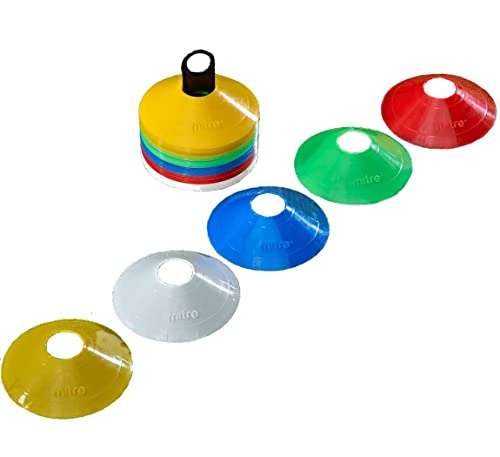 AS Plastic Space Marker Agility Soccer Cones for Training, Football, Kids, Sports, Field Cone Markers, Cones for Football with Stand - 2 Inch Space Marker Cones (Multicolor) (20) 3
