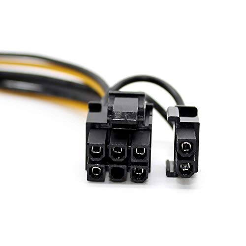 GGZZ 8 Pin PCIe to SATA 15 Pin Power Cable, 15-Pin SATA to 8 Pin PCI-Express Video Card Power Adapter Cable (20CM/2Pack) 2