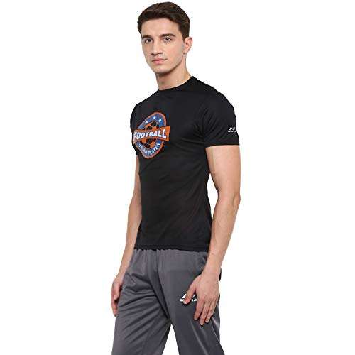 Nivia Nitro-5 Printed T-Shirt for Men (Black,XS) 3