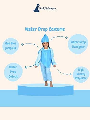 BookMyCostume Water Drop Nature Kids Fancy Dress Costume for Boys 5-6 years 3