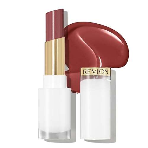 REVLON Super Lustrous Glass Shine Balm, Hydrating Tinted Lipstick, Sheer, Glossy Shiny Finish, 008 Rum Raisin, 0.11 oz 1