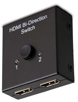 Alexvyan HDMI Switch Splitter, Bi-Directional Manual HDMI Switch 2 Port, 2 in 1 Out or 1 in 2 Out Splitter Support 4k 2k HD 1080P 1