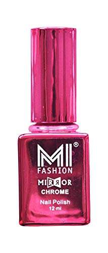 MI FASHION Glossy Chrome Nail Polish Silver Shine, Golden Bliss 12 Ml Each (Combo of 2) 6