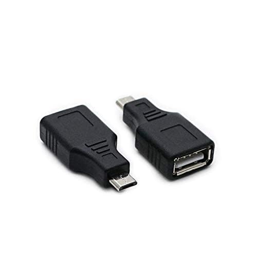 rgzhihuifz 2 Pack USB 2.0 Micro USB Male to Type A Female OTG Adapter Connector Converter Coupler 3