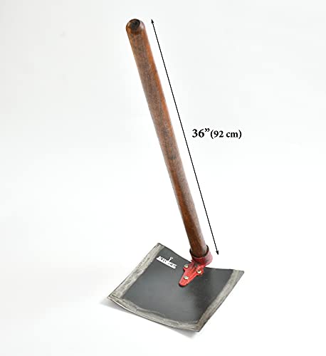 Krufe® High Tempered Iron Spade, Shovel, Fawda, Kassi [9"x10"] - Durable, Heavy-Duty Garden Tool for Digging, Planting, and Landscaping - Ergonomic Handle for Comfortable Grip 4